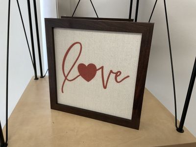 Sign 9 x 9 Love with Heart Accent