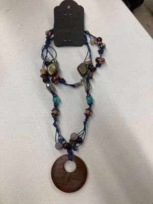N26 /dark Blue Macrame Necklace
