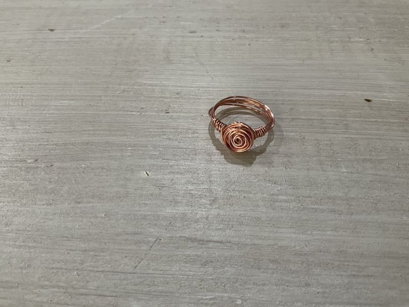 B17 Hand Crafted Metal Ring Rose Tone 8