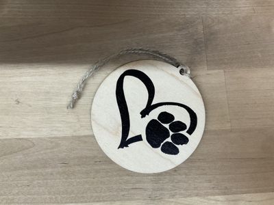 Ornament - Puppy Heart wood Ornament