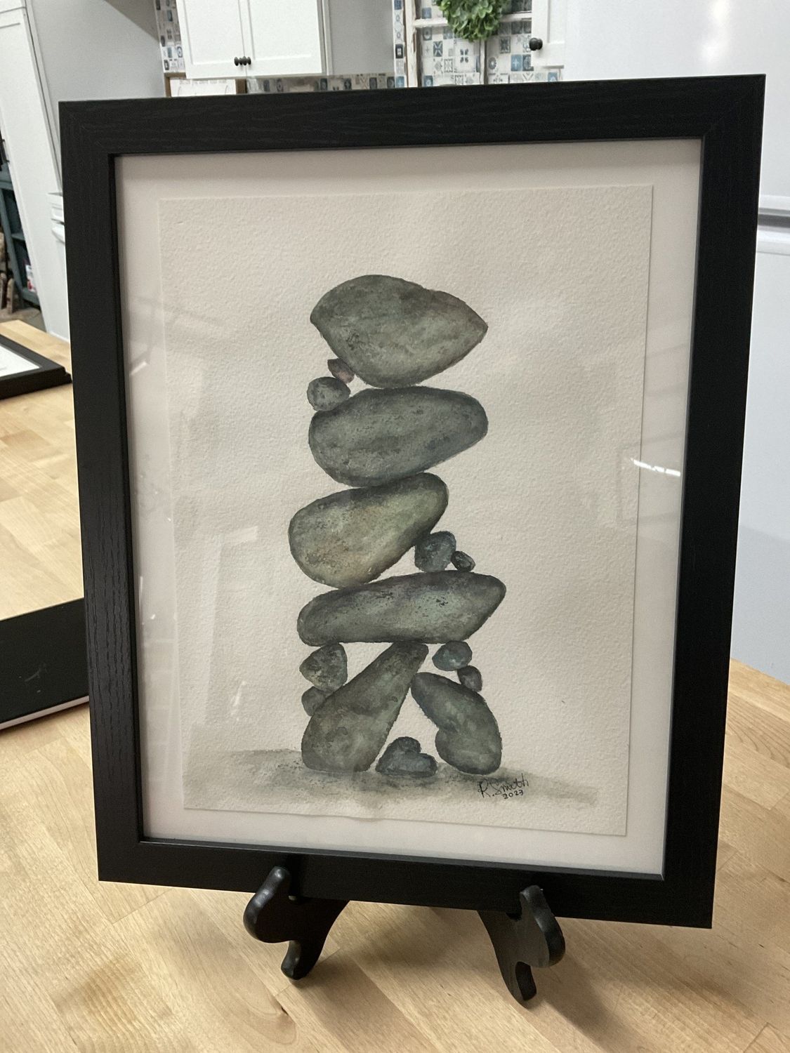 #01 11x14 Framed 15 rocks