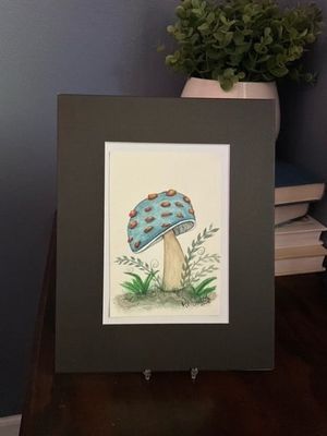 #01 8x10 Blue Mushroom