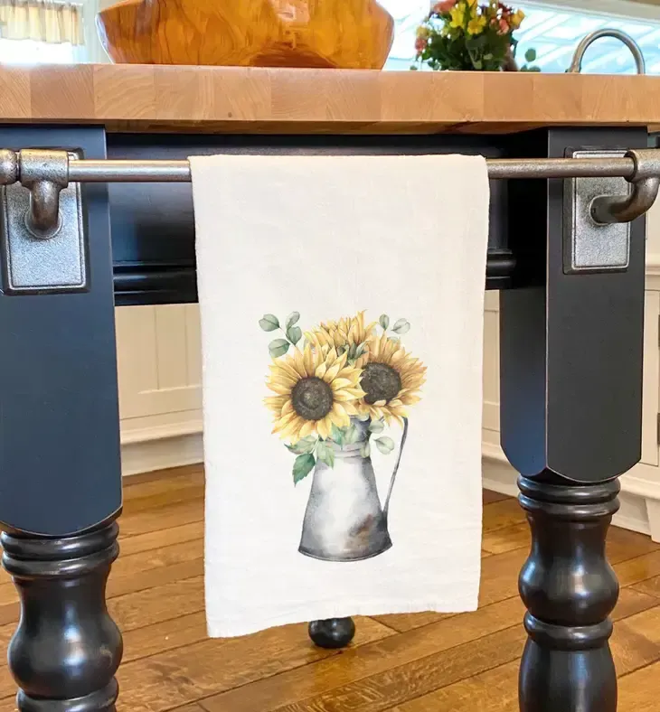 Sunflowers in A Jug - Cotton Tea Towel