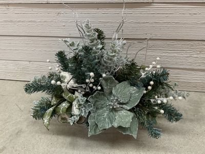 W-MNFT Centerpiece Green Mery Christmas