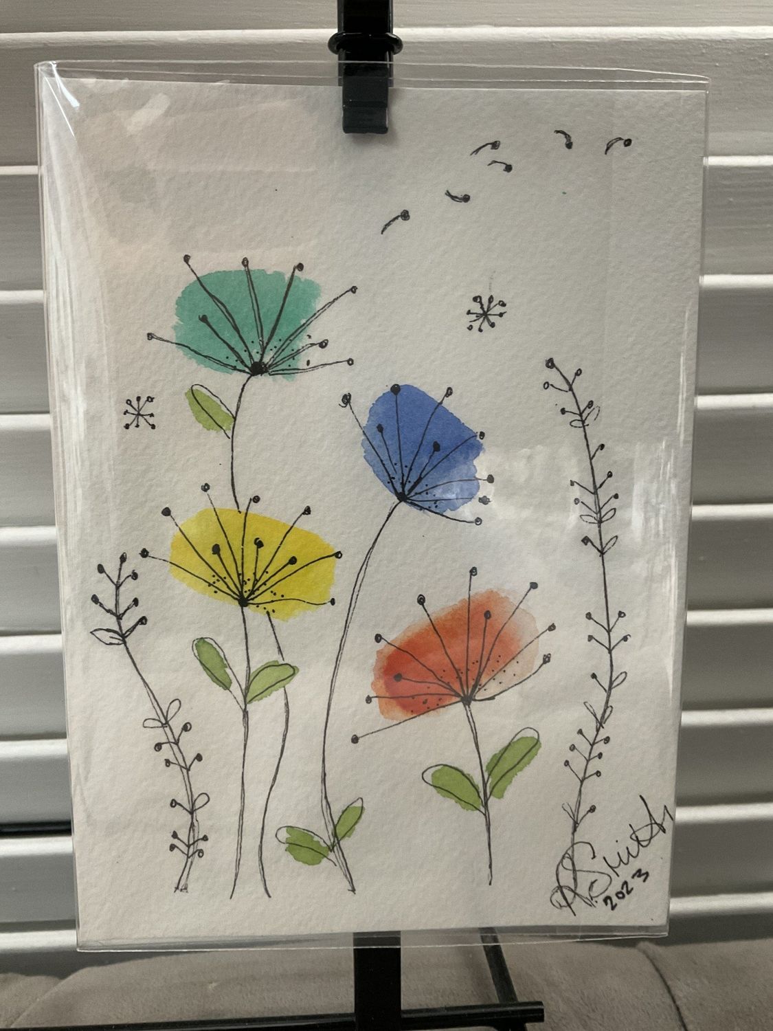 #28 4x5.75 ink dandelions