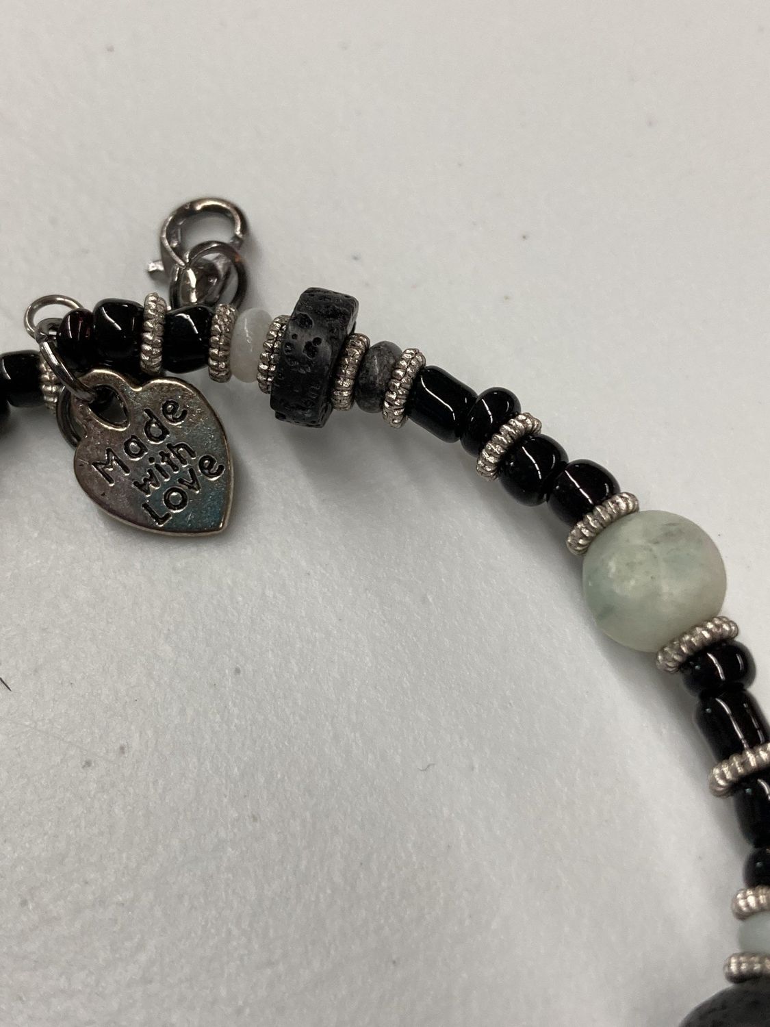 MWB003 Lava Beads with Avertine and Jasper Bead Bracelet