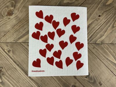 Love Ya White Swedish Dishcloth