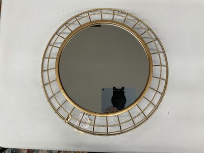 W-ZT Golden Wire Dome Framed Wall Mirror