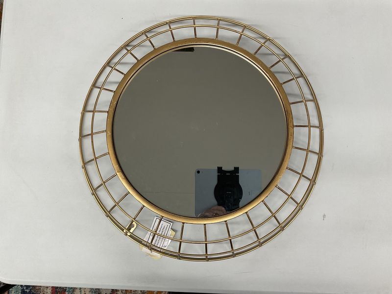 Golden Wire Dome Framed Wall Mirror