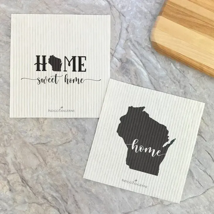 Home Sweet Home, Michigan Art 2 Pk - Swedish Dish Cloth