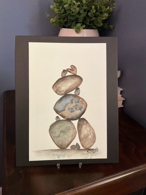 #08 8x10 Rocks with Gold