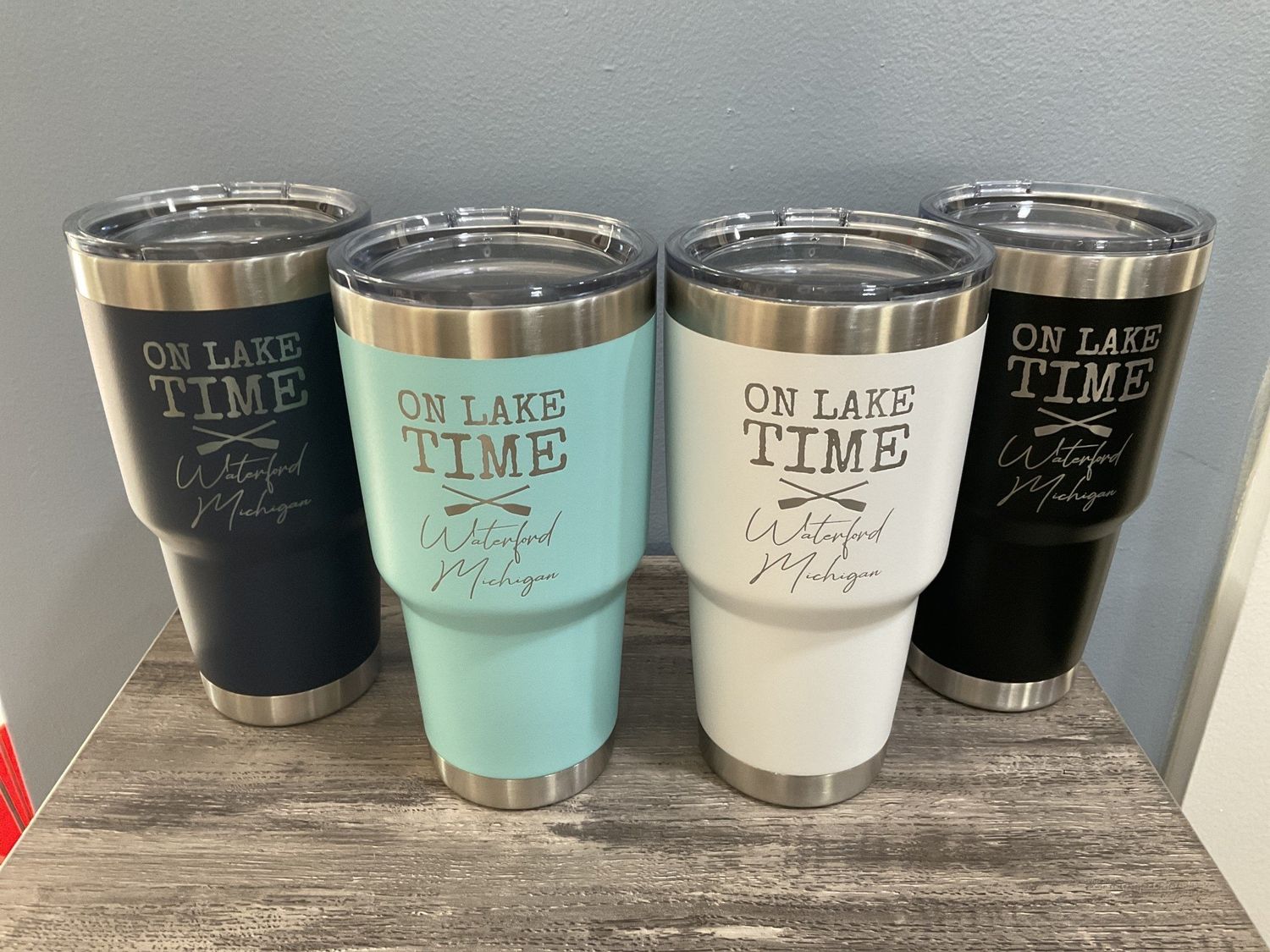 Insulated 30 oz Tumbler On Lake Time Waterford MI
