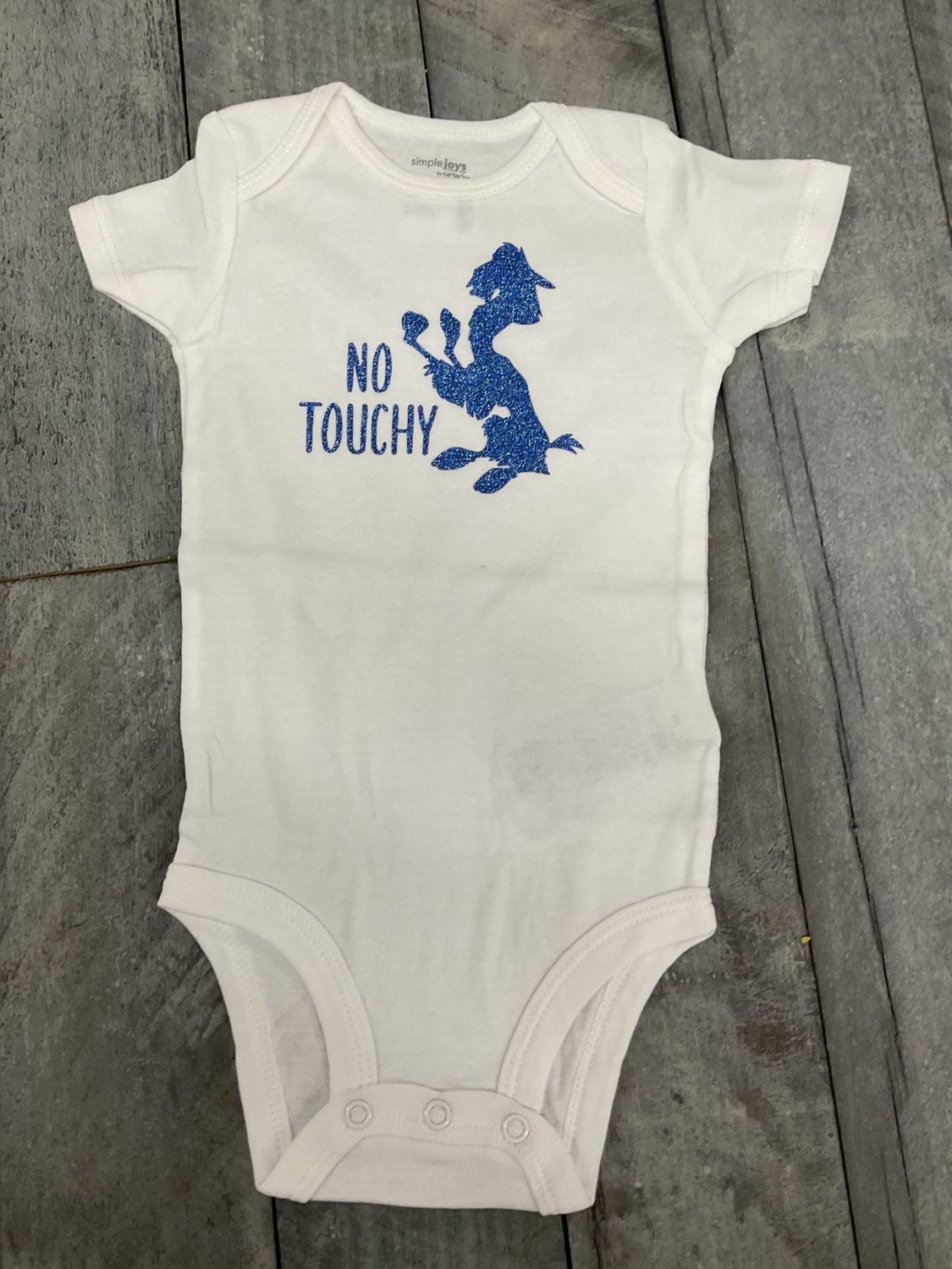 No Touchy 6-9 months Blue
