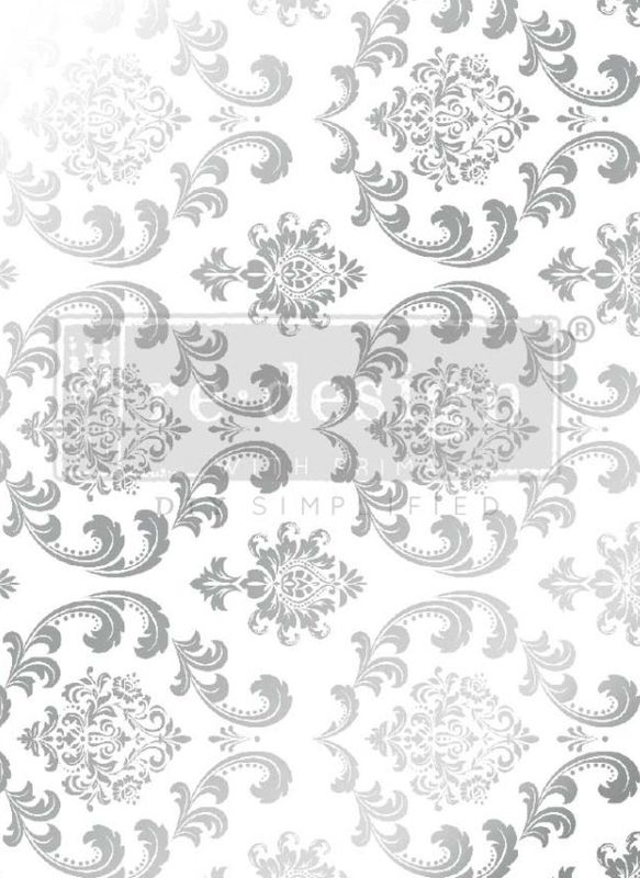 Decor Foil Transfers - Kacha - Silver House of Demask