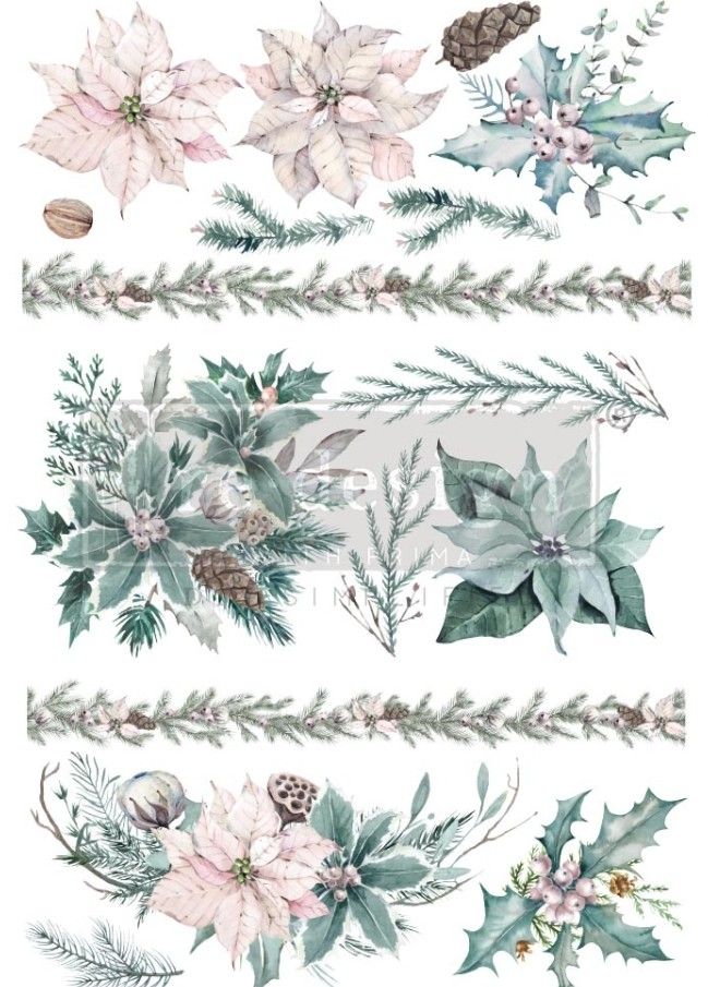 Decor Transfers - Evergreen Florals