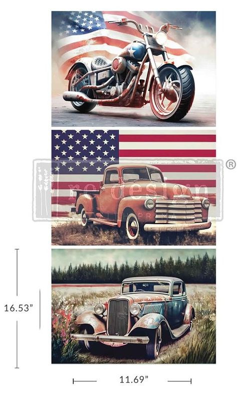 Decoupage Fiber - All American