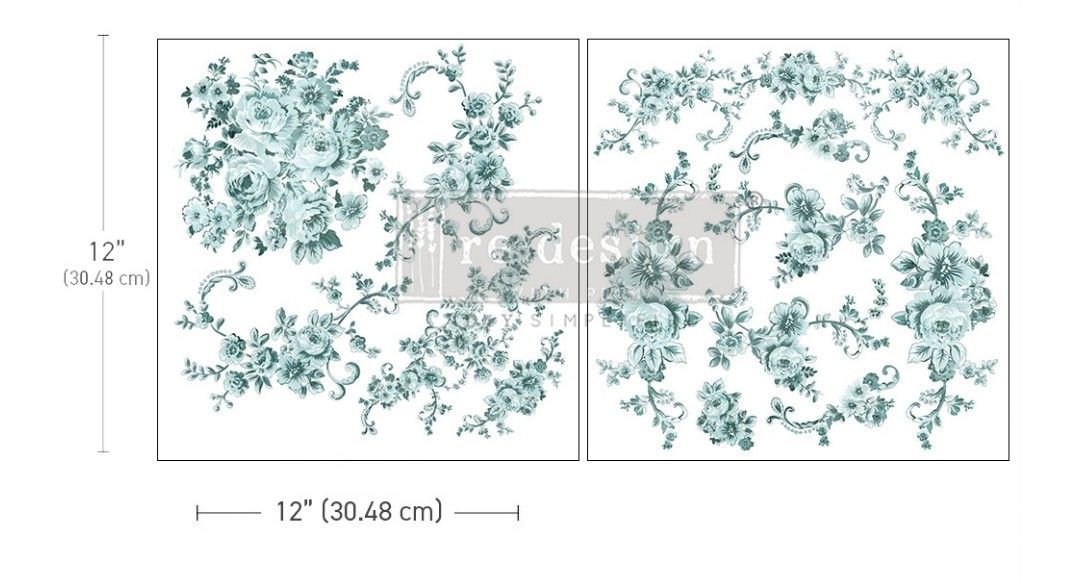 Minty Roses Maxi Transfer