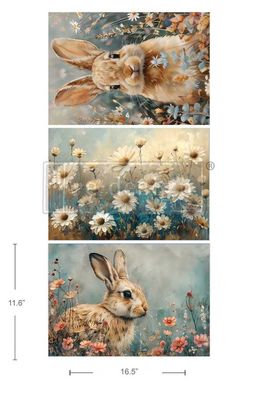 FFFPA A3 Decoupage Fiber Garden Bunny Tales