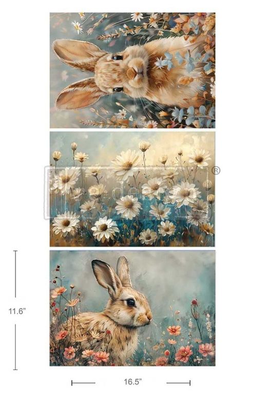A3 Decoupage Fiber Garden Bunny Tales