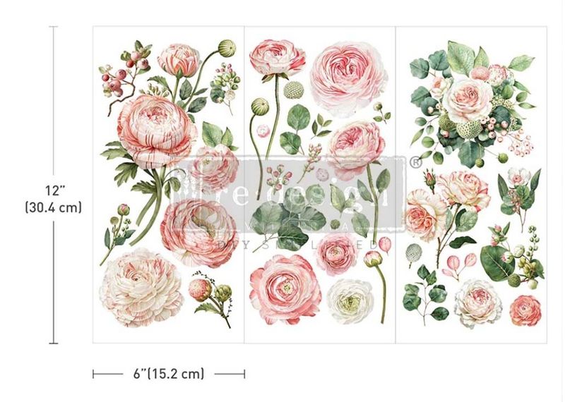 Blushing Blooms Small Transfer
