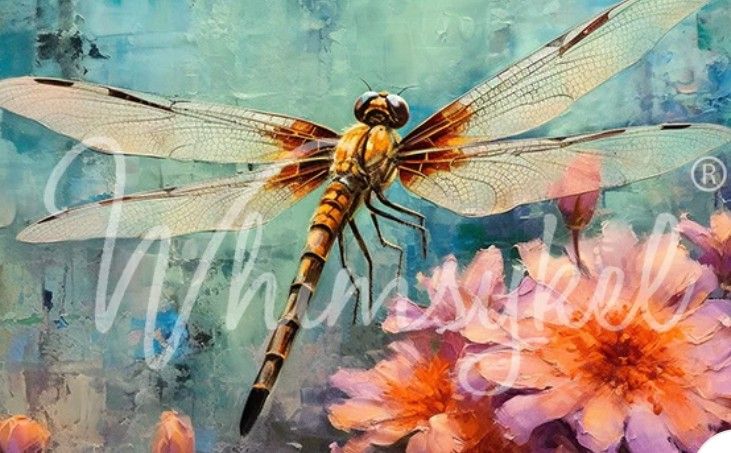 Dragonfly Dance Large Decoupage Tissue