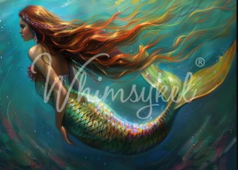 Whimsykel Nadia Mermaid Large Decoupage Tissue Paper