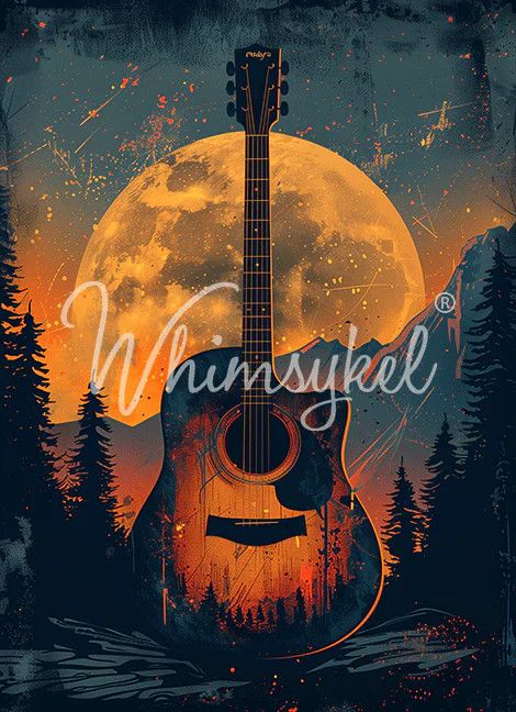 Whimsykel Country Music Decoupage Tissue paper