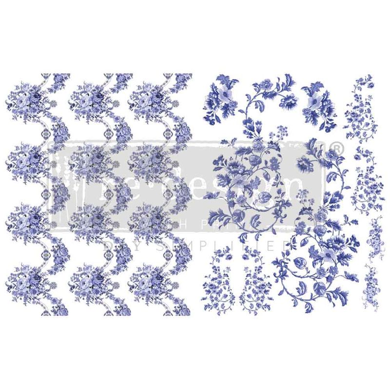 Azure Florals II H20 Transfer