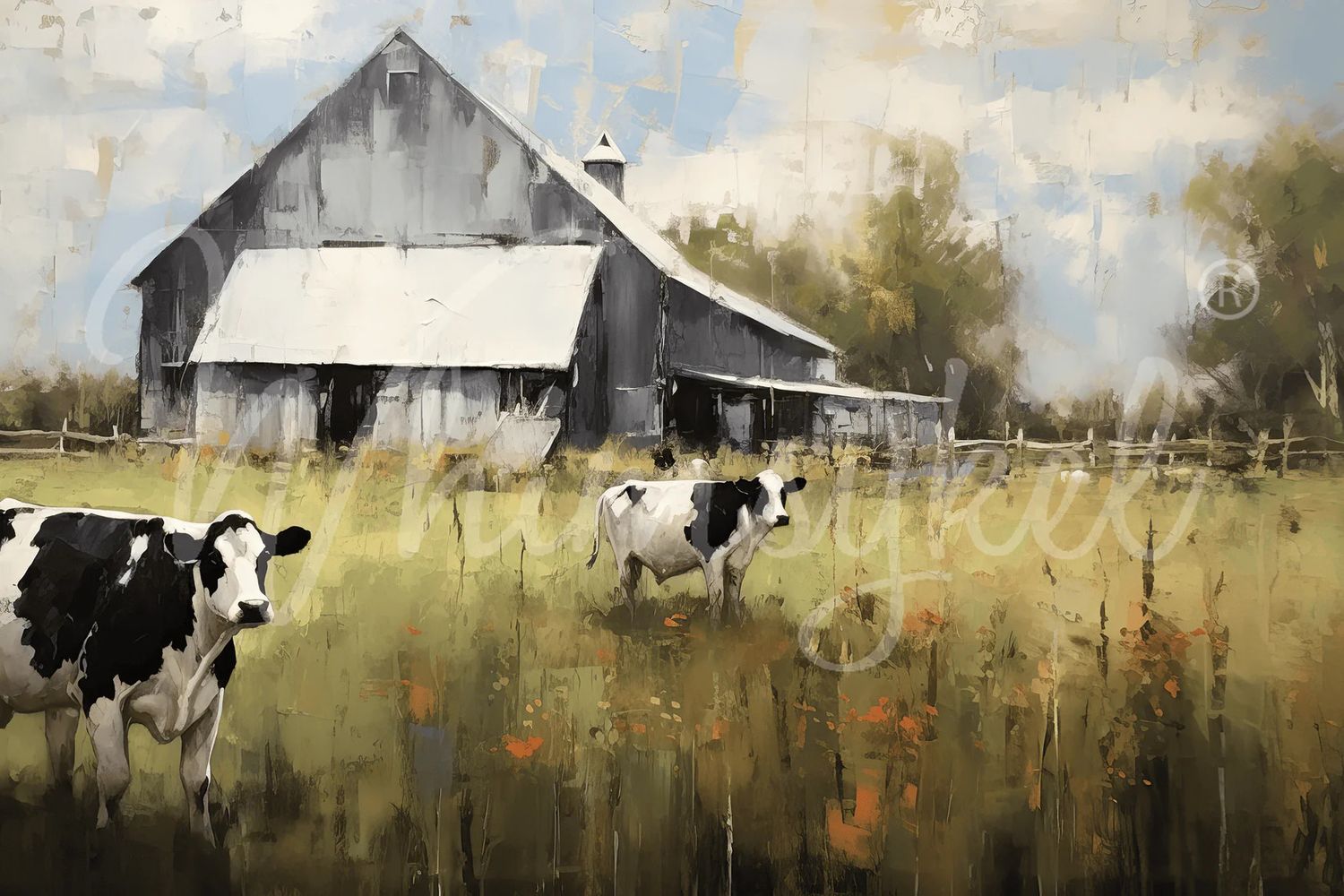 Whimsykel Heartland Cow Farm Decoupage Tissue