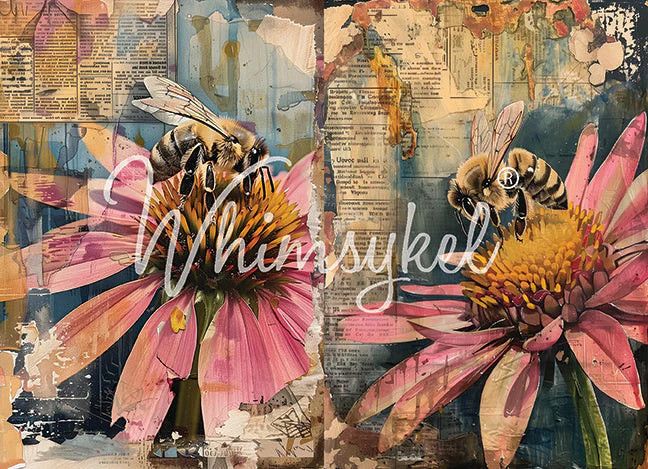 Whimsykel Honey Bees Decoupage Tissue Paper