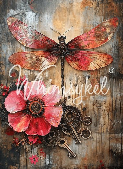Whimsykel Industrial Bloom Decou[page Tissue Paper