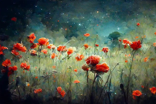 Whimsykel Field of Poppies Tissue Paper
