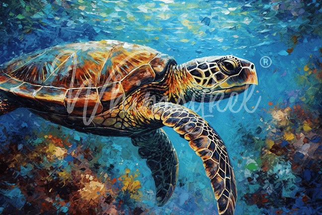 Whimsykel Seymour Turtle Large Decoupage Tissue paper