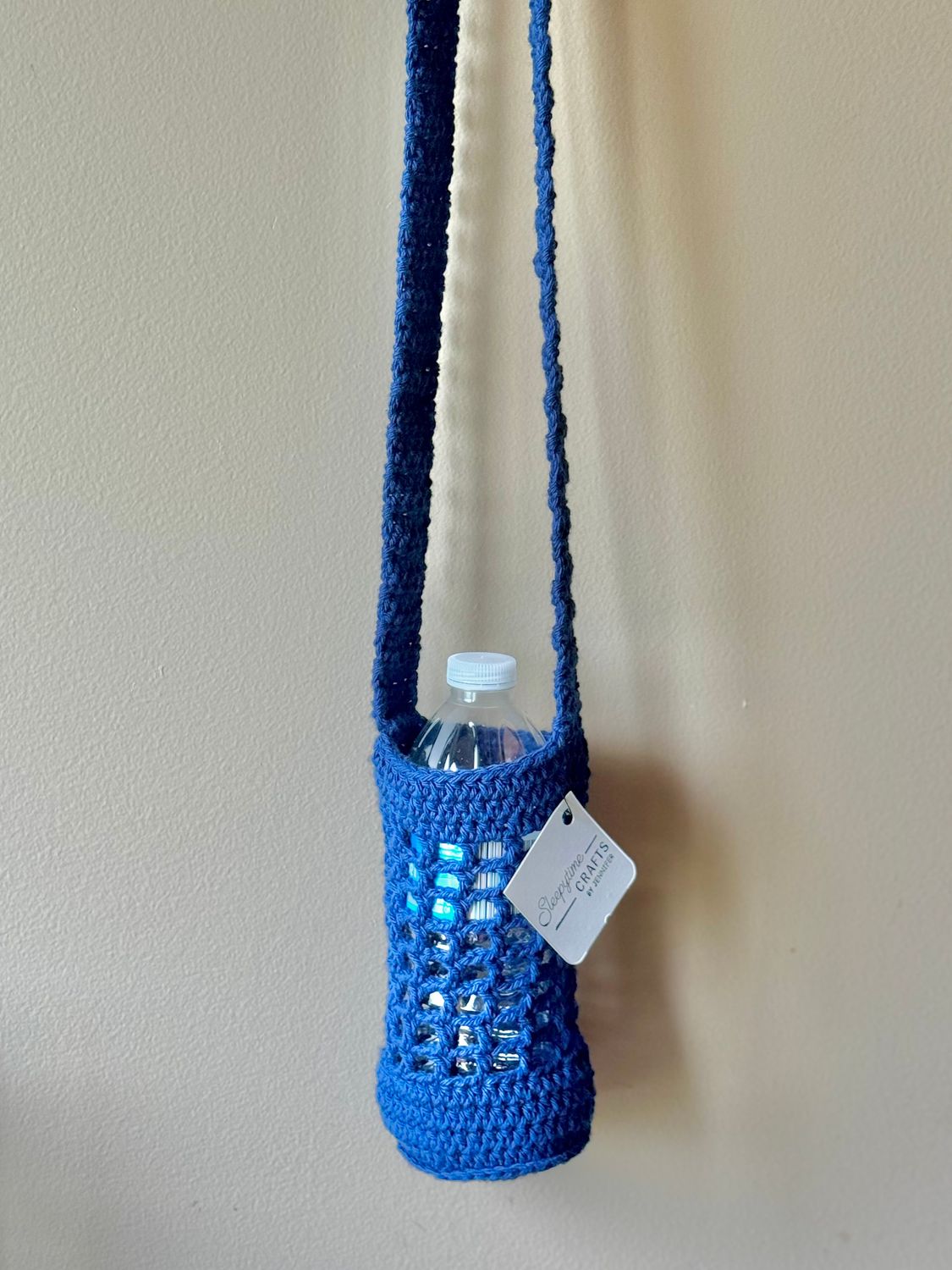 Water Bottle/Phone Holder - 100% Cotton - Blue
