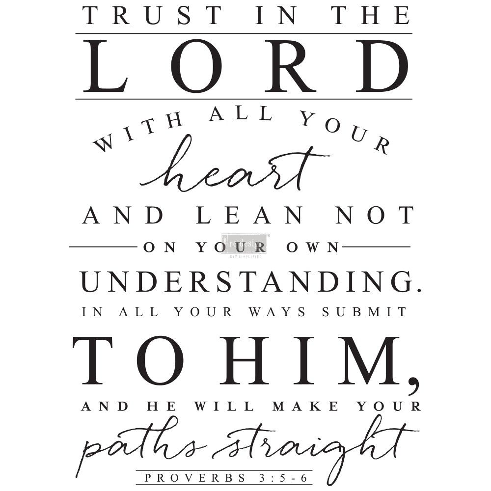 Trust in the Lord Transfer