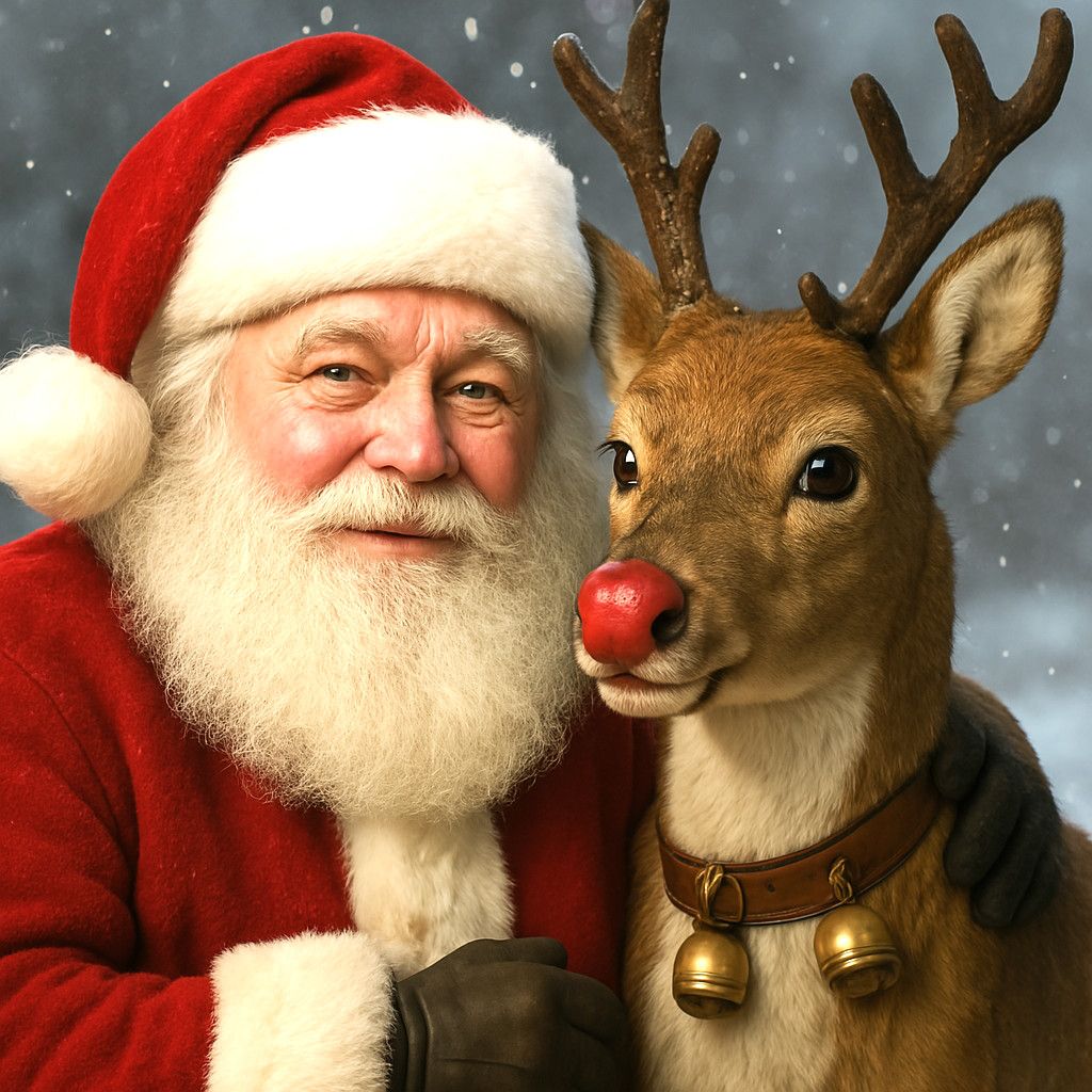 A4 FFF Santa And Rudolph