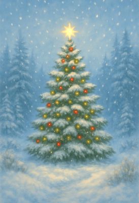 FFFPA A4 Christmas Tree Decoupage Rice Paper