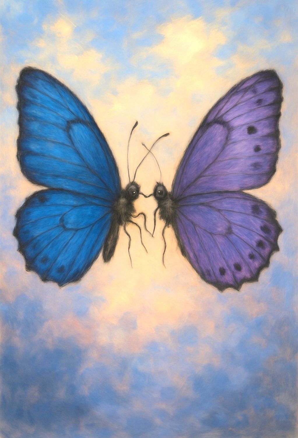 A4 FFF Butterfly Love Decoupage Rice Paper