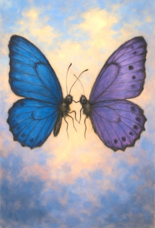 A4 FFF Butterfly Love Decoupage Rice Paper