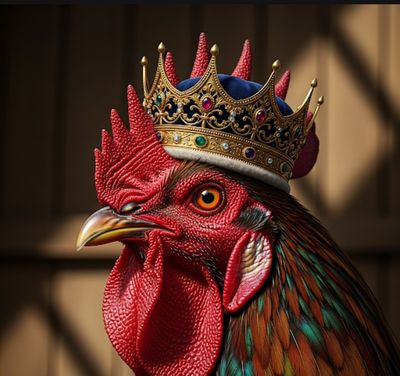 FFFPA A4 Rooster Crown Decoupage Rice Paper