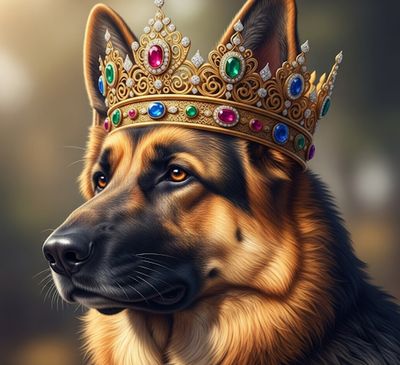 FFFPA A4 German Shepherd Crown Decoupage Rice Paper