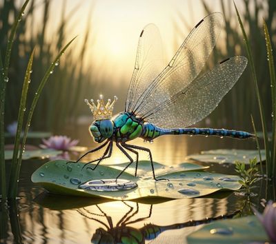 FFFPA A4 Dragonfly Crown Decoupage Rice Paper