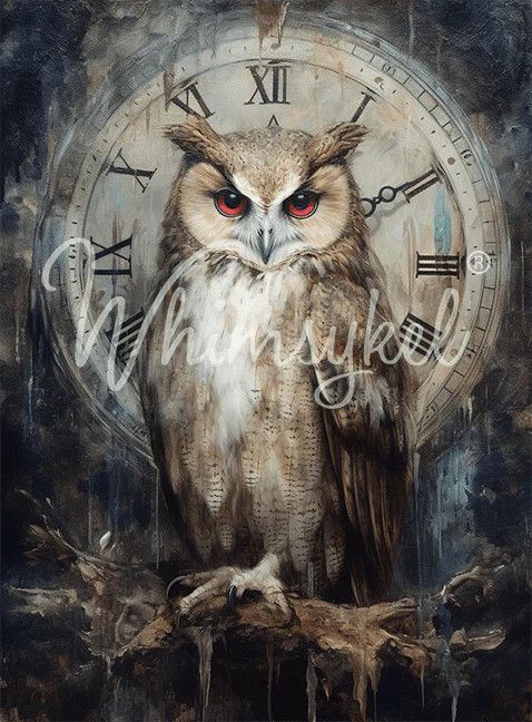 Whimsykel Timekeeper Owl Tissue paper