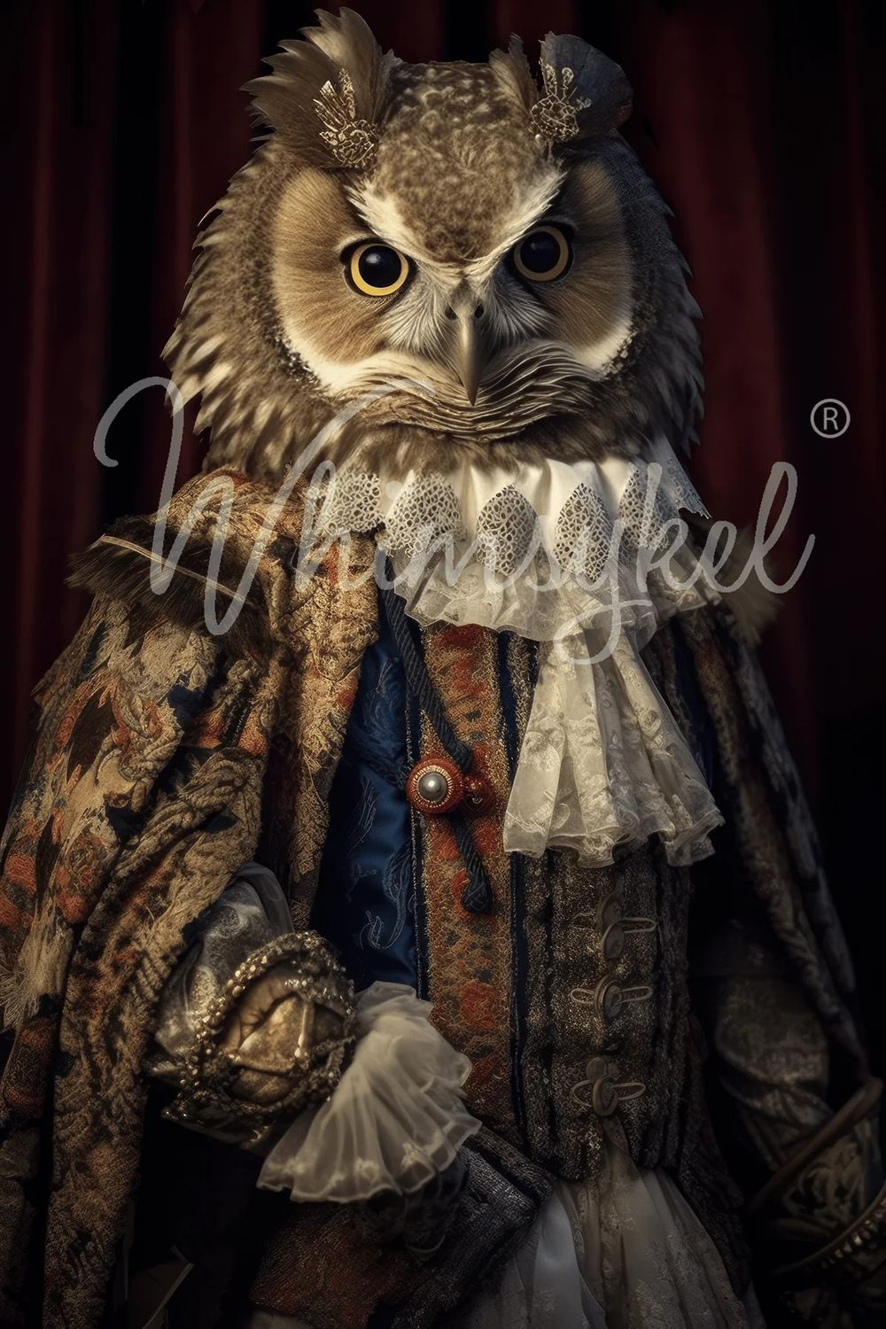 Whimsykel King Hootsworth Owl Tissue paper