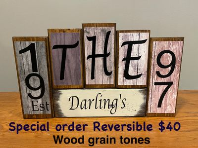 BBD Reversible Wood Block Set Bless Our Home Special Orders Sample Darlings