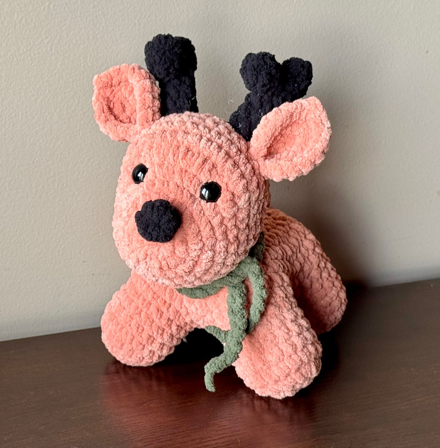 Standing Reindeer - Tan - Black Nose