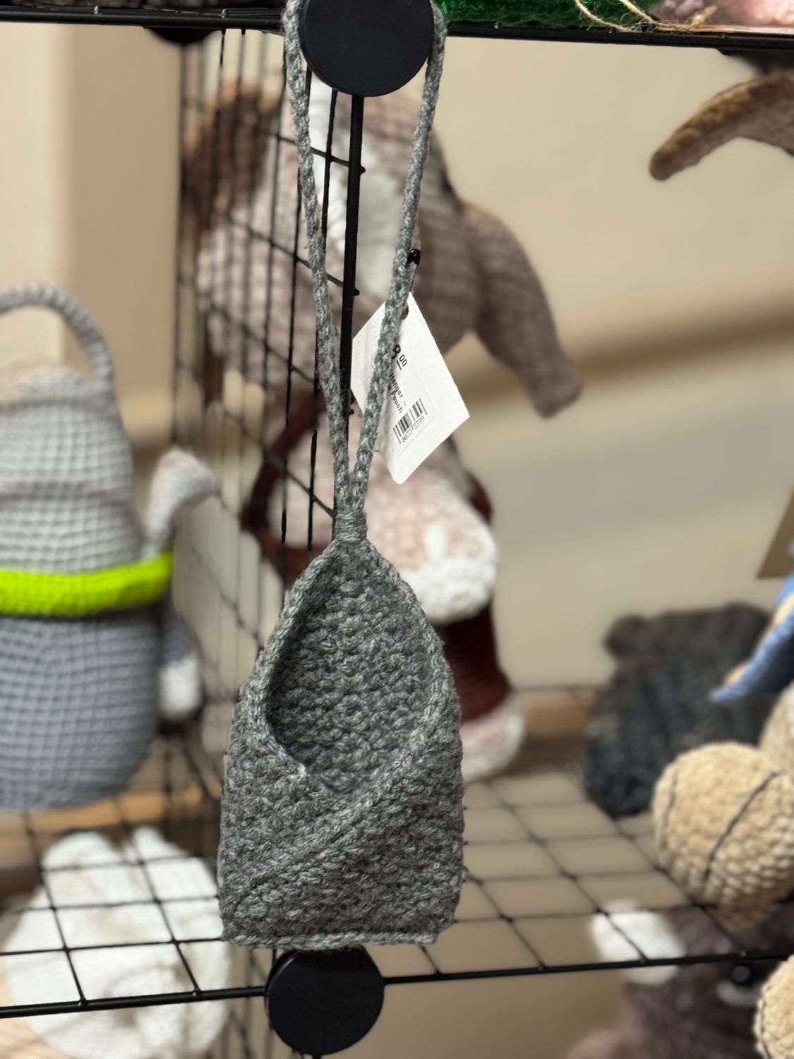 Mirror Hanger - Rectangle Pouch - Grey