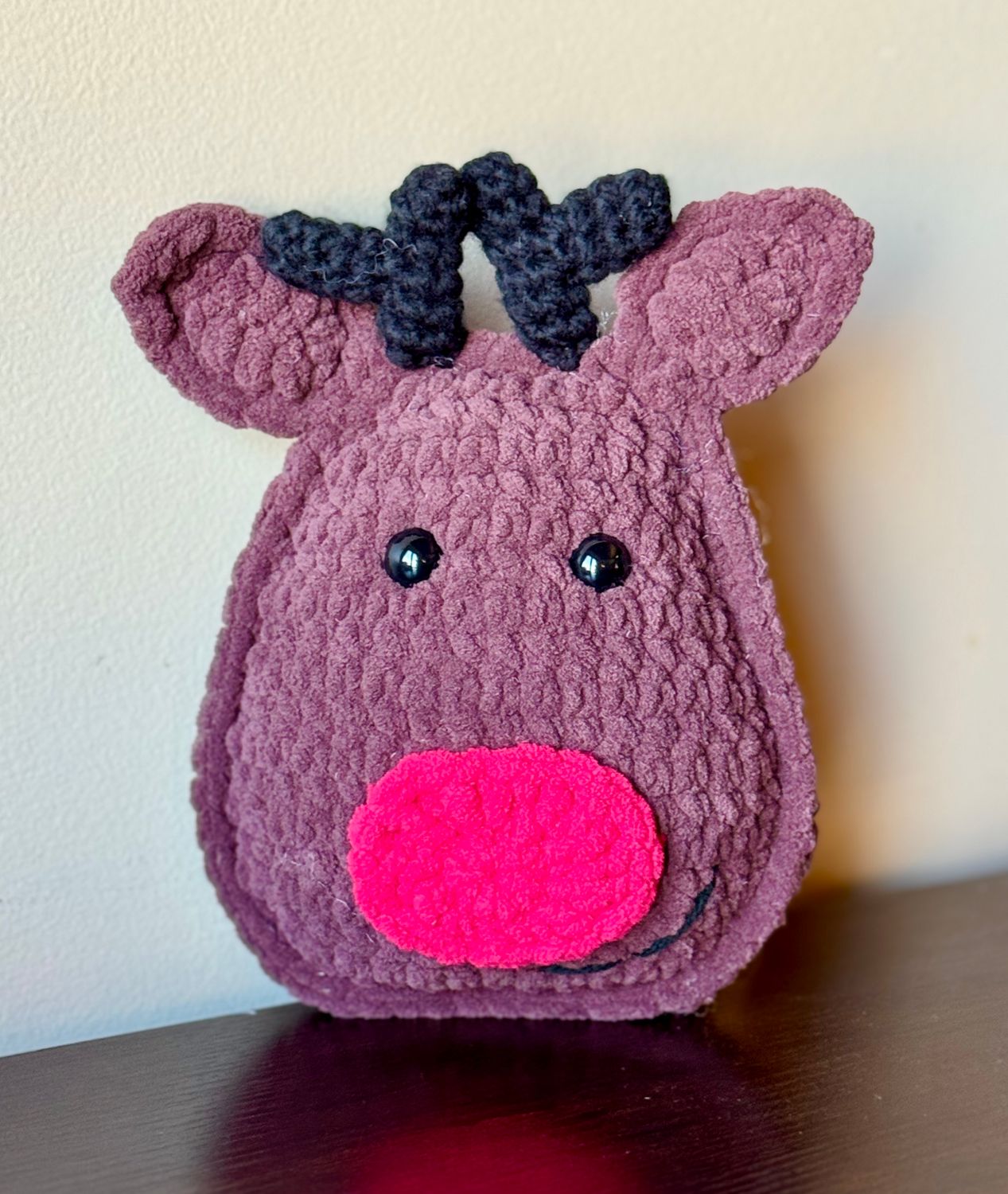 Plushy Reindeer Pillow Pal - Brown
