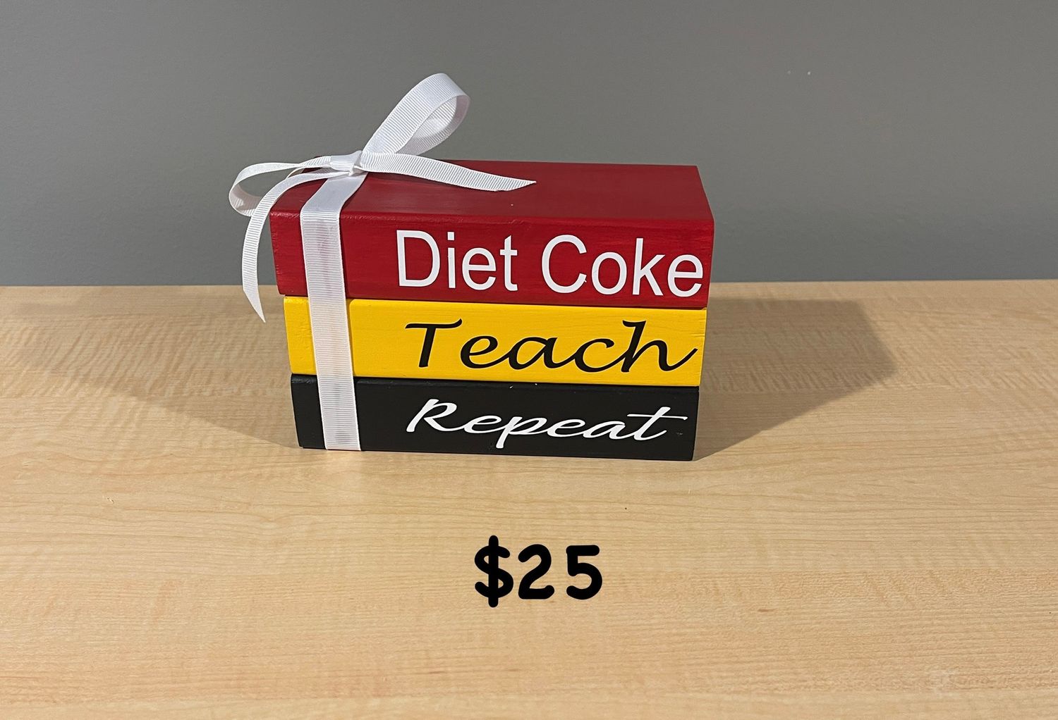 BBD school book w/ ribbon diet coke teach repeat