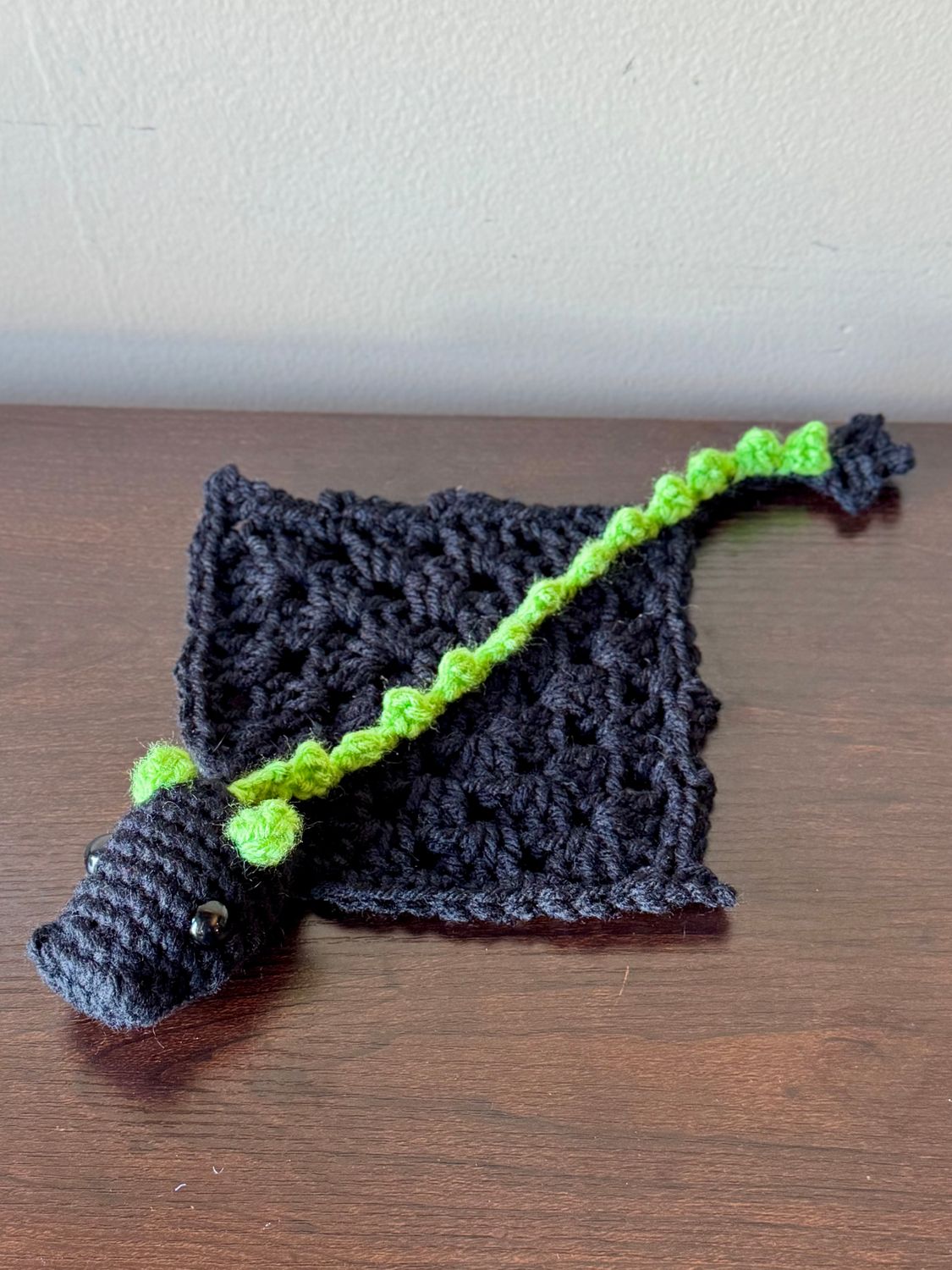 SC Dragon - Finger Puppet - Black/Green